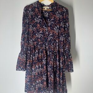 Michael Kors Long-Sleeve Floral Dress